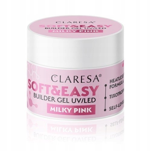 Claresa Soft&Easy, Żel budujący, Milky Pink, 90g Claresa