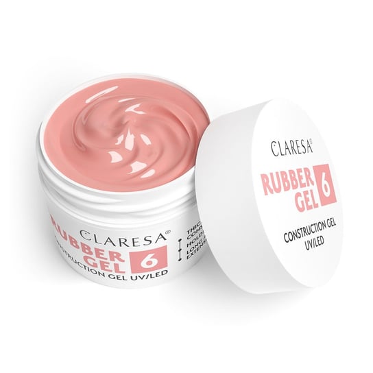 CLARESA Żel budujący do paznokci RUBBER GEL 6 - 90g - DUŻY Claresa