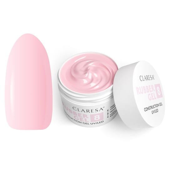 CLARESA Żel budujący do paznokci RUBBER GEL 8 - 90g Claresa