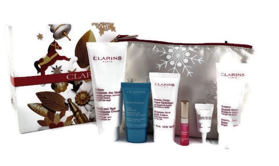 Clarins, Beauty Flash, zestaw kosmetyków, 6 szt. + kosmetyczka Clarins