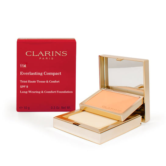 Clarins, Everlasting, długotrwały podkład w kompakcie 114 Cappuccino, SPF 9, 10 g Clarins