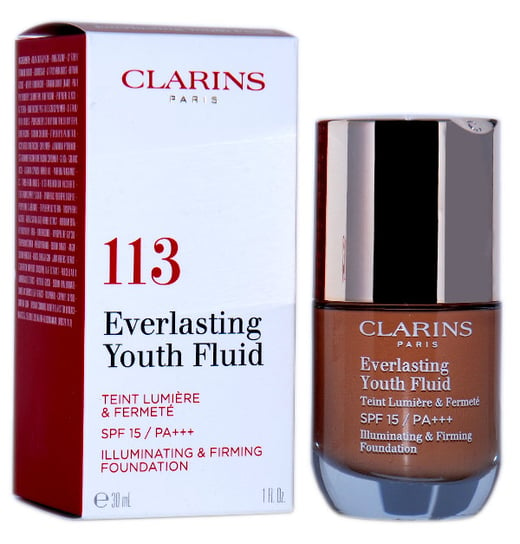 Clarins, Everlasting Youth Fluid, podkład wygładzający 113 Chestnut, SPF 15, 30 ml Clarins