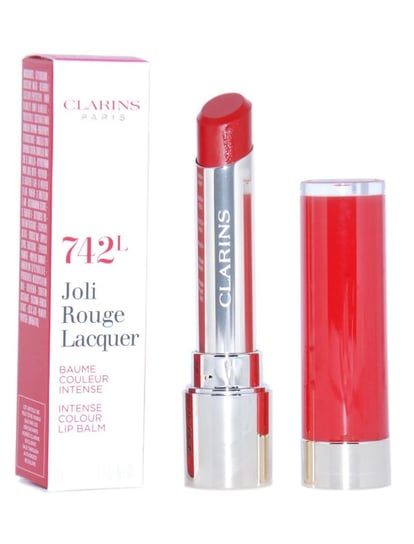 Clarins, Joli Rouge Lacquer, pomadka do ust, 742L Joli Rouge, 3 g Clarins