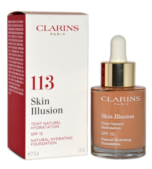 Clarins, Skin Illusion, podkład nawilżająco-rozświetlający 113 Chestnut, SPF 15, 30 ml Clarins