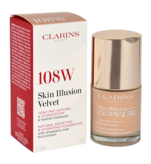 Clarins, Skin Illusion Velvet Foundation, podkład do twarzy 108W, 30ml Clarins