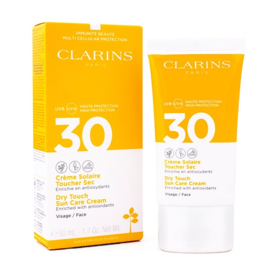 Clarins, Sun Dry Touch Sun Care, krem do opalania twarzy, SPF 30, 50 ml Clarins