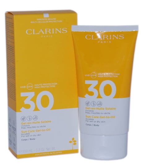 Clarins, Sun, olejek w żelu do opalania ciała, SPF 30, 150 ml Clarins