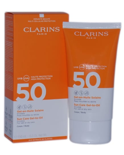 Clarins, Sun, olejek w żelu do opalania ciała, SPF 50+, 150 ml Clarins