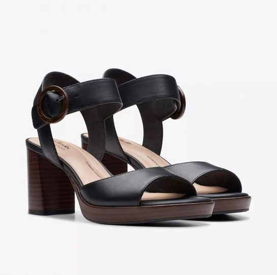 Clarks AmbyrLyn Ruby [black leather] - rozmiar 39.5 Clarks