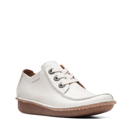 Clarks Funny Dream [White Leather] - Rozmiar 37 Clarks