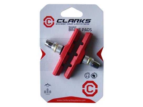 Clarks, Klocki hamulcowe, CP511 MTB, czerwony, 70 mm Clarks