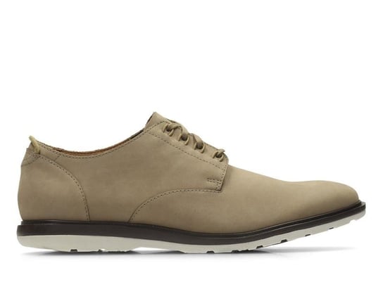 Clarks, Półbuty męskie, Glaston Walk Sand Nubuck, beżowy, rozmiar 45 Clarks