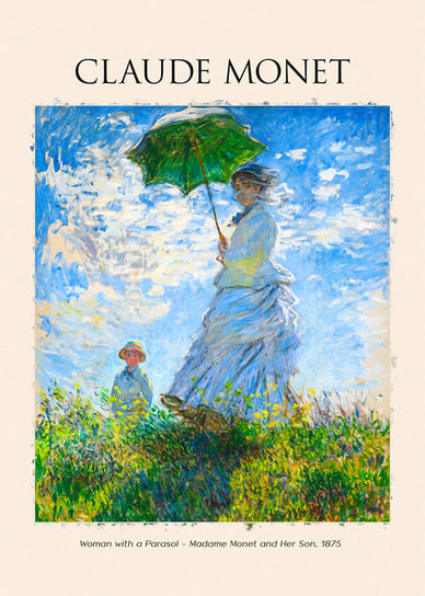 CLAUDE MONET Kobieta z parasolem PLAKAT50x70cm #409 KMB PRESS