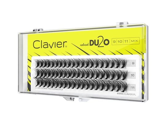 Clavier, DU2O Double Volume MIX kępki rzęs 9mm-10mm-11mm Clavier