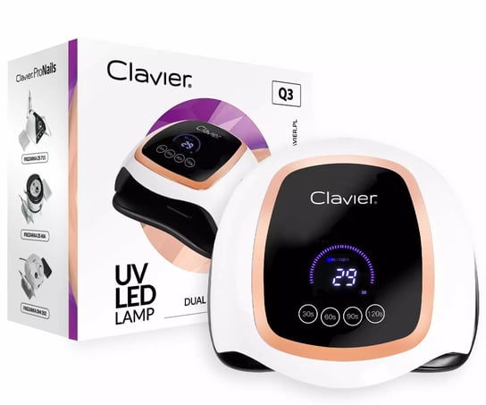 Clavier, Lampa do paznokci LED + UV-Q3 168W, biała Clavier
