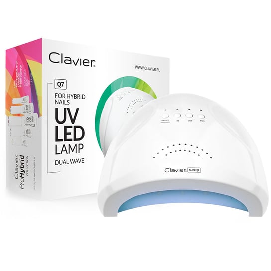 Clavier, Lampa do paznokci z lustrem  LED + UV-Q7 48W, biała Clavier
