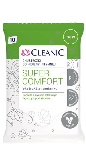Cleanic, chusteczki do higieny intymnej Super Comfort, 10 szt. Cleanic