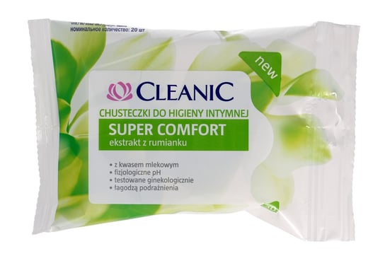 Cleanic, chusteczki do higieny intymnej Super Comfort, 20 szt. Cleanic