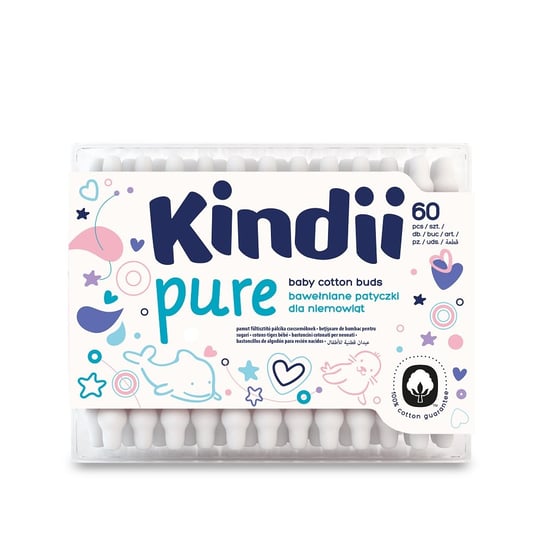 Cleanic Kindii, Patyczki kosmetyczne Baby Sensitive, 60 szt. Harper Hygienics