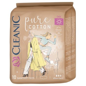 Cleanic Pure Cotton Podpaski na dzień 10 szt. Cleanic