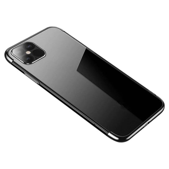 Clear Color case żelowy pokrowiec etui z metaliczną ramką Samsung Galaxy A52 5G / A52 4G czarny Hurtel