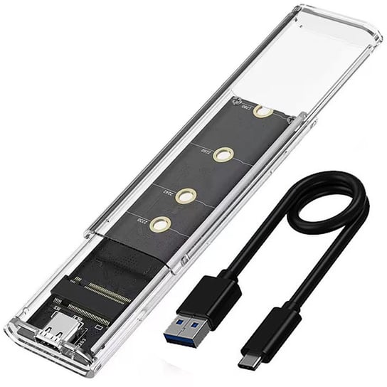 Clear LED Obudowa dysku USB C 3.1 M.2 NVME NGFF SSD 10 Gb/s Novaza Tech