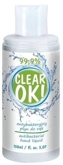 Clear OK, płyn antybakteryjny do rąk bez wody, 150 ml Clear OK