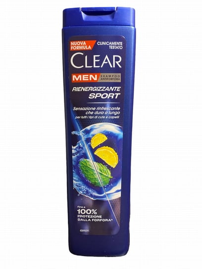 Clear, Szampon dla mężczyzn przeciwłupieżowy energetyzujący z ekstraktem mięty i cytryny. 225 ml Clear