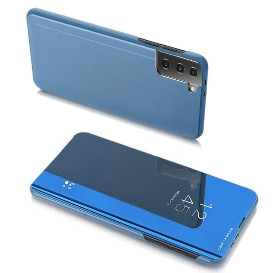 Clear View Case futerał etui z klapką Samsung Galaxy S21 Ultra 5G niebieski Hurtel