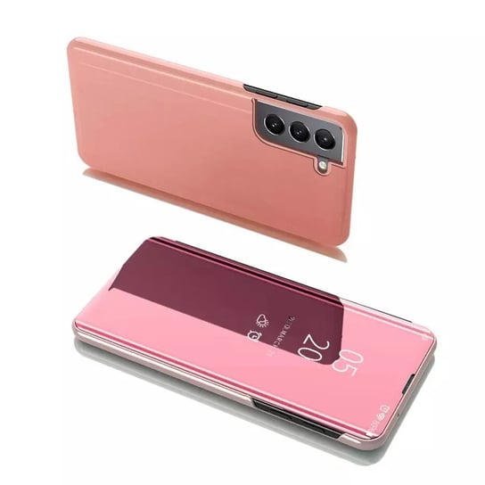 Clear View Case futerał etui z klapką Samsung Galaxy S22+ (S22 Plus) różowy 4kom.pl