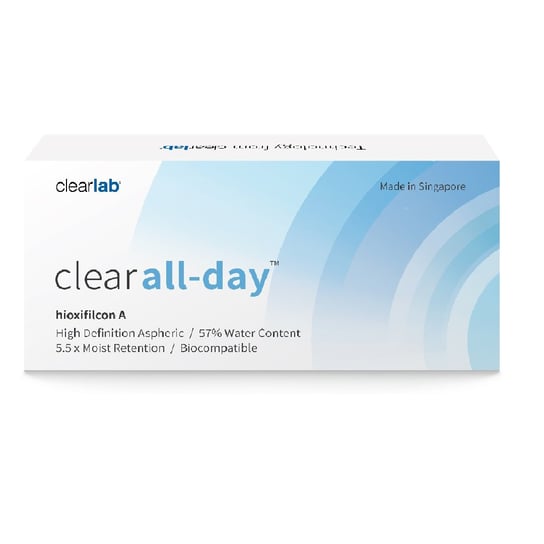Clearlab, Clear, Miesięczne soczewki kontaktowe All-Day -1.50 Clearlab