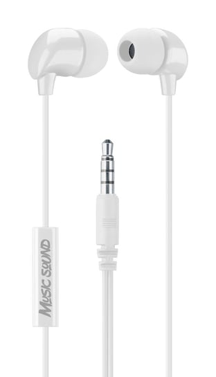 Clellularline Auin, douszne słuchawki przewodowe z mikrofonem, białe CELLULAR LINE