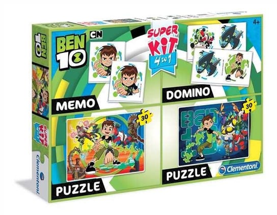Clementoni 08218 Puzzle 2X30 + Memo + Domino Ben 10 Inna Bajka