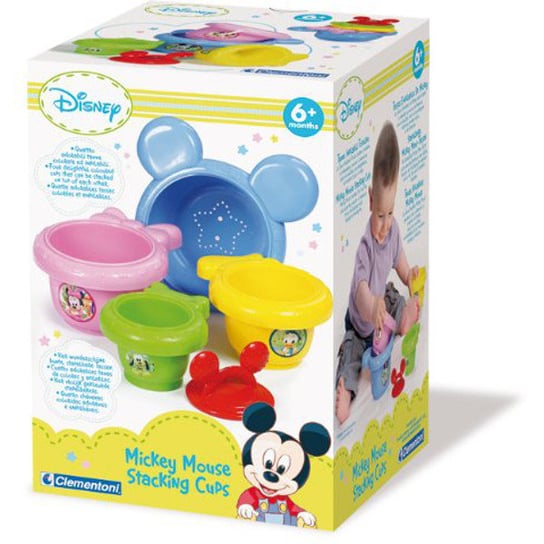 Clementoni Baby, Myszka Miki i Przyjaciele, zabawka edukacyjna Kubki Mickey Clementoni