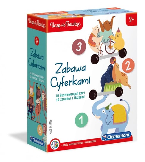 Clementoni, Gra edukaczjna Zabawa cyferkami, 50090 Clementoni