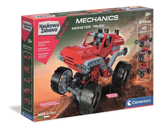 Clementoni, Laboratorium Mechaniki, klocki konstrukcyjne Monster Truck, 50062 Clementoni