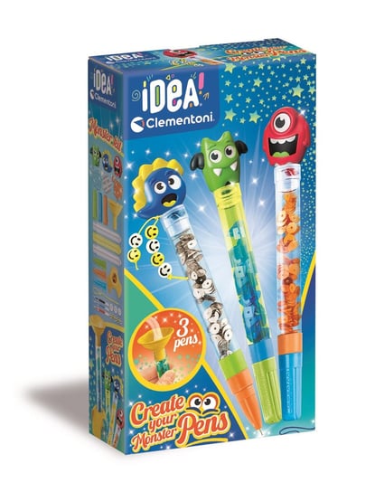 Clementoni, Monster, Mini Fabryka Długopisów Idea