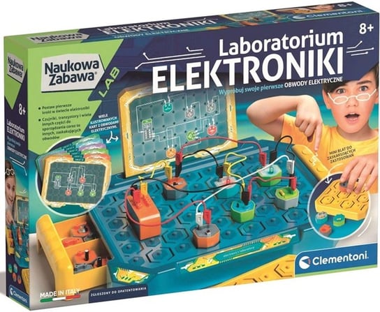 Clementoni, naukowa zabawa laboratorium elektroniki Clementoni