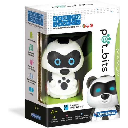 Clementoni, Pet-Bits, zabawka interaktywna robot-panda, 50128 Clementoni