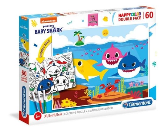 Clementoni, puzzle, Baby Shark, 60 el. Clementoni
