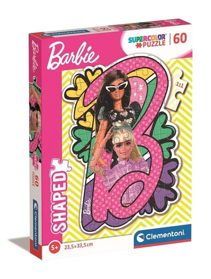 Clementoni, puzzle, Barbie, Shaped Kryształowe, 60 el. Clementoni