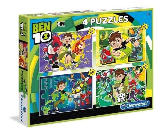Clementoni, puzzle, Ben 10, 2x20/2x60 el. Clementoni