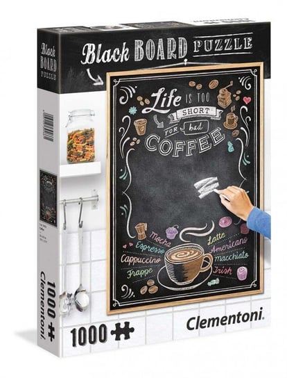 Clementoni, puzzle, Black Board Coffee, 1000 el. Clementoni