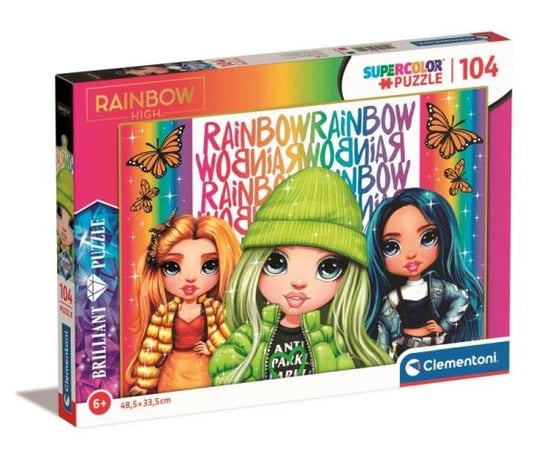 Clementoni, puzzle, Brilliant Rainbow High, 104 el. Clementoni