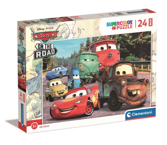 Clementoni, puzzle, Cards On The Road Maxi Super Kolor 24239, 24 el. Clementoni