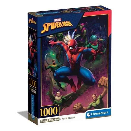 Clementoni, puzzle, Comapact Spiderman, 1000 el. Clementoni