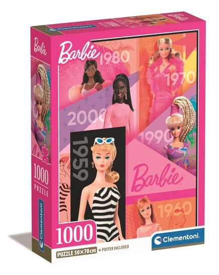 Clementoni, Puzzle, Compact Box, Barbie, 1000 el. Clementoni