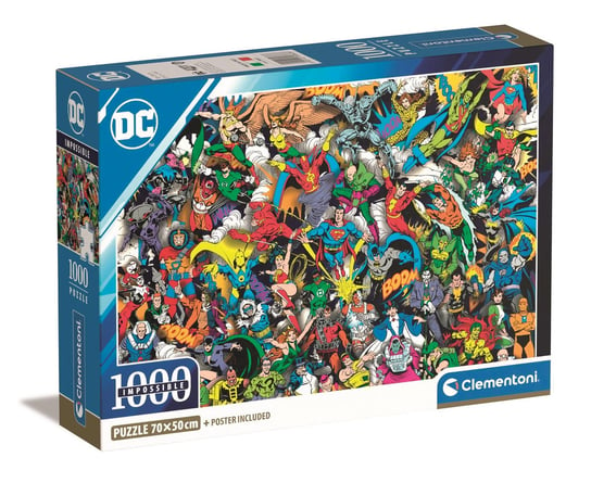 Clementoni, Puzzle, Compact Box, Dc Comics Justice League, 1000 el. Clementoni