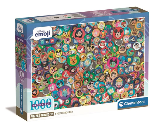 Clementoni, Puzzle, Compact Box, Disney Emoji, 1000 el. Clementoni