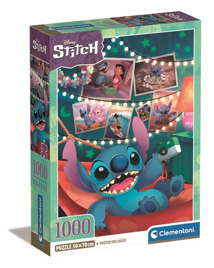 Clementoni, Puzzle, Compact Box, Disney Stitch, 1000 el. Clementoni
